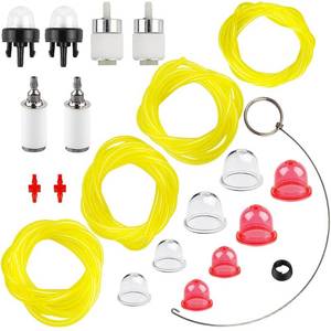 lot 10093 image: HPENP 4 Feet 4 Size Fuel Line Primer Bulb Fuel Filter for Zama Craftman Ryobi Homelite Husqvarna Poulan Carburetor Chainsaw Trimmer Blower Weed Eater 2 Cycle Small Engine with AC04122 Fuel Line kit