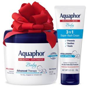 lot 10122 image: Aquaphor Baby Skin Care Set, Fragrance Free, Aquaphor Baby Healing Ointment, Dry Skin and Diaper Rash Ointment, 14 Oz  3-in-1 Baby Diaper Rash Cream, Prevents, Soothes and Treats Diaper Rash, 3.5 Oz