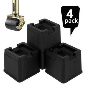 lot 10133 image: Joyclub 3 Inch Heavy Duty Bed Risers Durable and Stackable Bed Lifts Fits to Casters or Legs of Sofa, Table, Couch and Bed Frame (4 Pack)