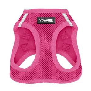 lot 10147 image: Voyager Step-in Air Dog Harness - All Weather Mesh, Reflective, No Pull Harness for Small, Medium Dogs, Cats - Secure with Hook & Loop Fastener, Buckle, Double D-Rings - Fuchsia, S