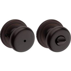 lot 10186 image: Kwikset Juno BedBath Door Knob in VB - Retail $106.55