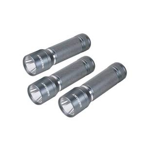 lot 10215 image: Defiant 300 Lumens Aluminum Flashlight (3-Pack)