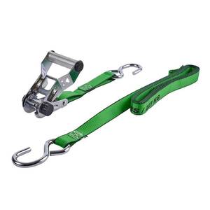 lot 10224 image: Chrome Ratchet Tie-Down Strap 14 ft. x 1 in. 500 lbs. (2-Pack)