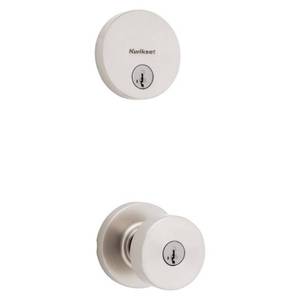lot 10228 image: Kwikset 991PSK RDT 15 SMT CP K4 Pismo Combo Pack - Satin Nickel