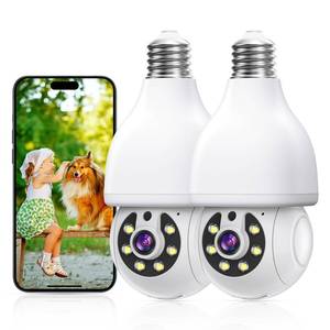 lot 10240 image: AnlanBodo Light Bulb Security Camera, 5G2.4GHz WiFi Security Cameras Wireless Outdoor 2K Cameras for Home Security Two-Way Call,Night Vision, Motion Detection, Bulb Camera Easy to Install (2Pcs)