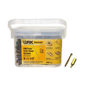 lot 6439 image: GRK Fasteners 116724 UberGrade Star Trim Head Steel Construction Screws # 8 x 1-12 in