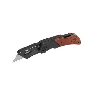 lot 6445 image: Wood Handle Folding Lock-Back Utility Knife
