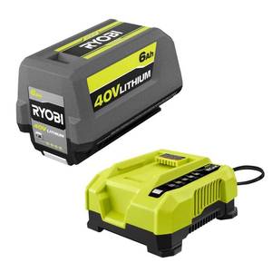 lot 7180 image: A 40V Lithium-Ion 6.0 Ah Battery and Rapid Charger Starter Kit - Retail $279