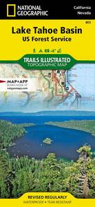 lot 8129 image: Lake Tahoe Basin Map US Forest Service (National Geographic Trails Illustrated Map, 803)
