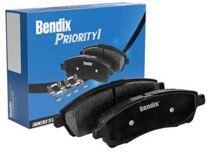 lot 8153 image: Bendix Priority1 CFC1157 Ceramic Rear Brake Pads for Select Models Hyundai Accent, Elantra, ix35, Tucson, Kia Cadenza, Forte, Forte5, Forte Koup, Rio, Rio5, Sportage