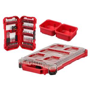 lot 8160 image: Milwaukee 48-32-5151 Shockwave Impact Duty Alloy Steel Screw Driver Bit Set (70-Piece)