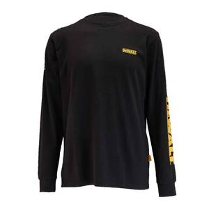 lot 8197 image: WIP 113396 Mens DeWalt Long Sleeve Work T-Shirt Black - Large