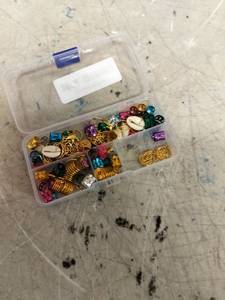 lot 8217 image: A box Full Of JewelsShells For Jewelery Making