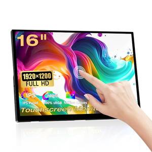 lot 9573 image: Portable Touchscreen Monitor, 16 Inch 1920X1200P Monitor IPS Touch Screen Monitor with USB C HDMI Port, 300cdm�, External Monitor for Laptop PC Phones Computer Ras Pi - Retail $128.96