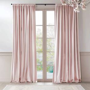 lot 9598 image: Lazzzy Pink Velvet Curtains Room Darkening Thermal Insulated Curtains 84 Inch Long Window Drapes for Bedroom Living Room Super Soft Luxury Rod Pocket Window Treatment, 2 Panels