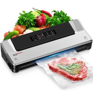 lot 9601 image: Bonsenkitchen Vacuum Sealer Machine, Fast-Compact Food Sealer, Multi-Functional Food Vacuum Sealer with 5 Vacuum Bags & Accessory Hose, Technology for High-Speed Continuous Working, Silver