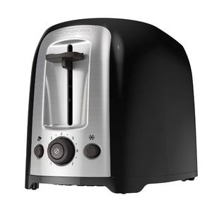 lot 9605 image: BLACKDECKER 2-Slice Toaster, TR1278BD, Extra Wide Slots, 7 Shade Settings, 850 Watts, Frozen and Bagel Buttons