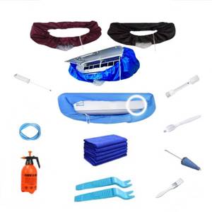 lot 9620 image: MFLFVR Split Ac Unit Cleaning Bag Air Conditioner Cleaning Bag Split Air Conditioner Cleaning Kit with 9ft Water Pipe Wall Mounted��10pcs��Light Blue, Small Size 70-100cm27.55-39.37 inch