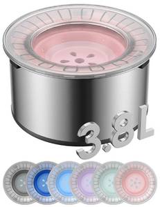lot 9625 image: Heouvo 1Gallon Large Dog Water Bowl No Spill, Anti Digging Lid & Rubber Bottom Spill Proof Dog Bowl, Anti Splash Mess Dripless Slow Drinking Stainless Steel Water Bowl for Sloppy Messy Drinkers Car