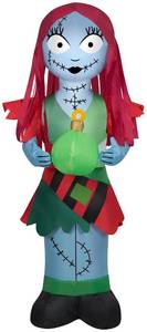 lot 9631 image: Gemmy Airblown Inflatable Sally in Holiday Outfit, 3.5 Feet