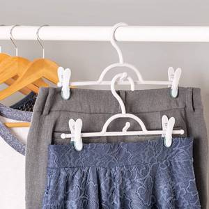 lot 9637 image: Honey-Can-Do 12-Pack Soft Touch Pant Hangers, White HNG-09043 White