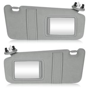 lot 9639 image: Left & Right Sun Visor with Light for Toyota Camry 2007-2011 with Sunroof, Driver & Passenger Side Gray Sunvisor Replace 74320-06800-B0 74310-06800-B0