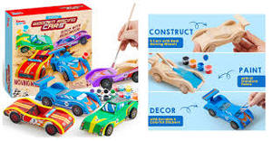 lot 8138 image: Klever Kits Wooden RACING cars