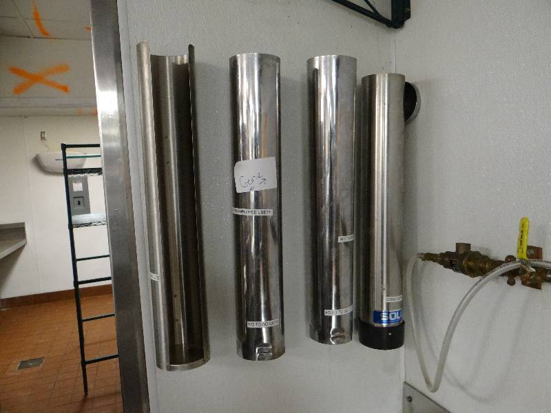 lot 2136 image: Lot Of (4) SOLO Brand Wall Mounted Lid Dispensers