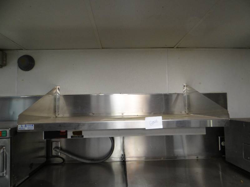 lot 2141 image: 42 Fully Stainless Wall Mounted Shelf With 36 Hatco Food Warmer