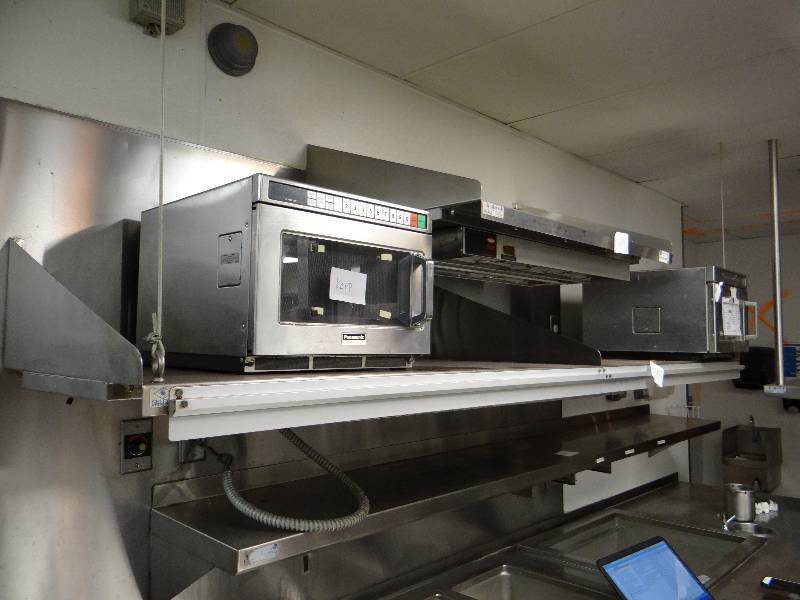 lot 2142 image: 98 Fully Stainless Wall Mounted Shelf