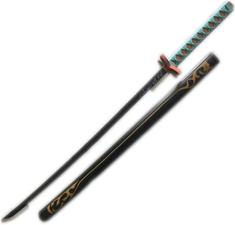 lot 9180110 image: damdos Halloween Prop Anime Cosplay Sword, Demon Foam Swords,41 Demo Fantasy Agatsuma Zenitsu Swords Satoman Tanjirou Swords Shinazugawa Sanemi Birthday Gifts(Kochou Shinob)