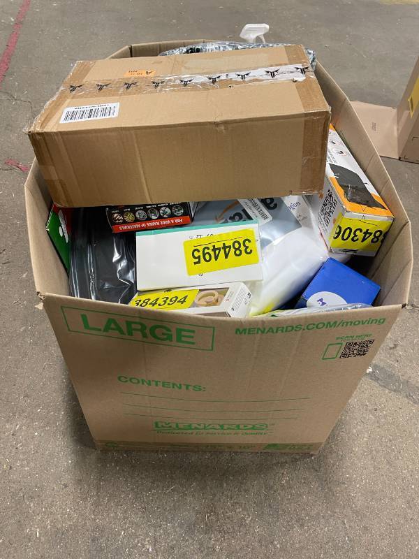 lot 1999995 image: Mystery Coffin Box, Includes damaged products, returns, and items that did not sell at auction or were not picked up SOLD AS IS NO RETURNS