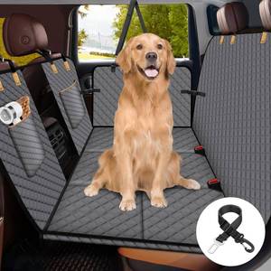 lot 186180 image: Lekereise Dog Car Seat Cover for Back Seat,Hard Bottom Dog Hammock for Car,Camping Air Mattress, Hammock Travel Bed for Car SUV Truck (Grey)