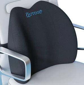 lot 186181 image: QUTOOL Lumbar Support Pillow for Office Chair, Memory Foam Low Back Support for Car,Back Pain Relief, Ergonomic Back Cushion for Desk Chair,Gaming Chair,Adjustable Strap and Washable Cover