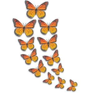 lot 186237 image: Yzurbu Monarch Butterfly Decor, Orange Artificial Fake Butterflies Decorations for Fall Autumn Craft, Halloween, Thanksgiving, Christmas