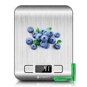 lot 186249 image: Etekcity Food Kitchen Scale, Digital Grams and Ounces for Weight Loss, Baking, Cooking, Keto and Meal Prep, LCD Display, Medium, 304 Stainless Steel