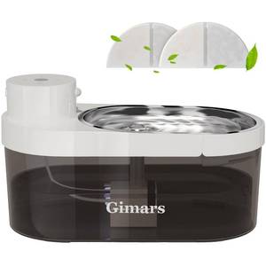 lot 186276 image: Gimars BPA Free 135oz4L Wireless Cat Water Fountain Battery Operated with Motion Sensor 5000mAh, Cordless Pet Water Fountain, Automatic Water Dispenser for Dogs, Silent Pump & Stainless Steel Tray
