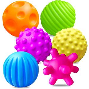 lot 186279 image: Ynanimery 6 Pack Sensory Balls for Toddlers 1-3, Sensory Baby Toys 6-12 Months, Infant Squeeze Sensory Toys Soft Multi Ball Set Gifts with Bright Color Textured