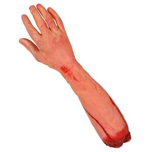 lot 186299 image: KatchOn, Halloween Realistic Fake Arm - 19 Inch  Zombie Fake Severed Arm Prop  Fake Halloween Hands, Dead Mans Bloody Arm  Halloween Arm for Halloween Decorations Outdoor, Fake Realistic Hand