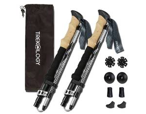 lot 186303 image: TREKOLOGY Trek-Z Collapsible Hiking & Trekking Poles - Balance Support for Seniors, Women, and Men, 2pc Per Set
