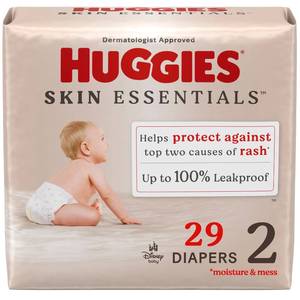 lot 186304 image: Huggies Size 2 Diapers, Skin  Baby Diapers, Size 2 (12-18 lbs), 29 Count
