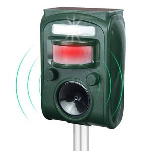 lot 186315 image: PGFIT Ultrasonic Pest Repellent,Solar Animal Repeller,Outdoor Cat Repellent,Bird Repellent,Deer Repellent.Dog,Raccoon,Squirrel Repellent,Motion Activated LED Flashing Light Alarm Sound Animal Repeller