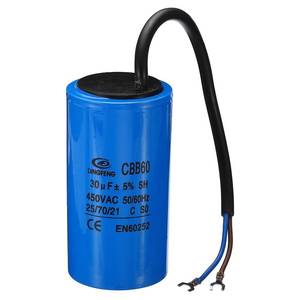 lot 186334 image: PATIKIL CBB60 30uF Running Capacitor, AC 450V 2 Wires 5060Hz Cylinder 90x50mm for Air Compressor Motor, Washing Machines, Refrigerators Motor Start