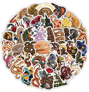 lot 186366 image: Cute Cartoon Snake Stickers 60 Pcs Trendy Style Stickers Laptop Stickers Pack Cool Sticker for Pad MacBook Car Snowboard Bicycle Luggage Water Cup Decal