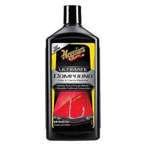 lot 186370 image: Meguiars Ultimate Compound - Pro-Grade Car Scratch Remover, Paint Correction Compound that Removes Defects While Adding Gloss and Shine, Single Stage and Clear Coat Scratch Remove, 15.2 Oz
