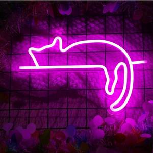 lot 186377 image: Kathfly Cat Neon Signs Lights Decor Dog Neon Light Animal USB Operated Decorative LED Neon Light Sign for Room Wall Table for Christmas Home Party Wedding Birthday Kids or Girls Room(Lovely Cat)