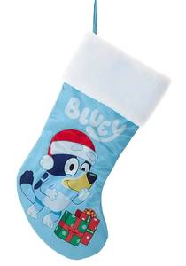 lot 186398 image: Kurt Adler Bluey with Presents Christmas Stocking - Officially Licensed - Holiday Decoration