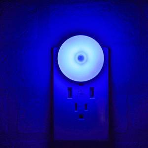 lot 186400 image: myCozyLite Motion Sensor Night Light, Blue Night Light Plug into Wall, LED Night Light Motion Sensing, Energy Efficient, Slim, Night Light for Bathroom, Bedroom, Kitchen, Hallway, Stair, 2 Pack
