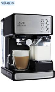 lot 370332 image: Retails $150 Mr. Coffee Espresso and Cappuccino Machine, Stainless Steel, Programmable Coffee Maker with Automatic Milk Frother, 15-Bar Pump, Ideal for Home Baristas 900 bought in past month