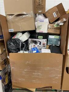 lot 9999992 image: READ DESCRIPTION Mystery Pallet, Includes damaged products, returns, and items that did not sell at auction or were not picked up SOLD AS IS NO RETURNS